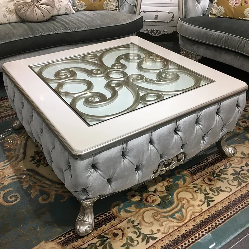 European style tea table TV cabinet combination square large tea table simple neoclassical tempered glass solid wood
European style tea table TV cabinet combination square large tea table simple neoclassical tempered glass solid wood
