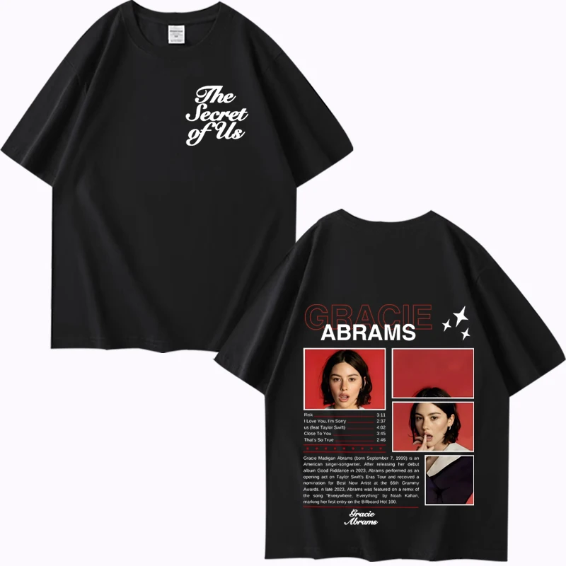 Gracie Abrams T Shirt men women Oversized 100% Cotton Hot sale short sleeve Summer Casual streetwear print Unisex plus size tops
Gracie Abrams T Shirt men women Oversized 100% Cotton Hot sale short sleeve Summer Casual streetwear print Unisex plus size tops