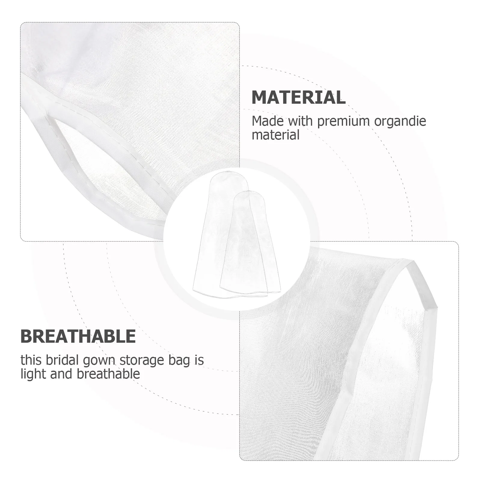 2pcs Wedding Dress Bridal Gown Storage Bag Organdie Breathable Transparent Zipper Closure Clothing Cover For Long Dresses
2pcs Wedding Dress Bridal Gown Storage Bag Organdie Breathable Transparent Zipper Closure Clothing Cover For Long Dresses