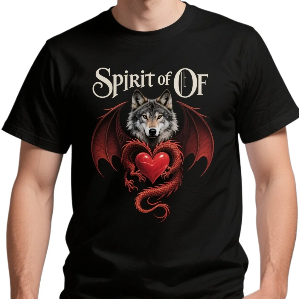Футболка Spirit of A Wolf Heart of A Dragon, 100% хлопок, с круглым вырезом, летняя повседневная мужская футболка с коротким рукавом, размер S-3XL
Футболка Spirit of A Wolf Heart of A Dragon, 100% хлопок, с круглым вырезом, летняя повседневная мужская футболка с коротким рукавом, размер S-3XL