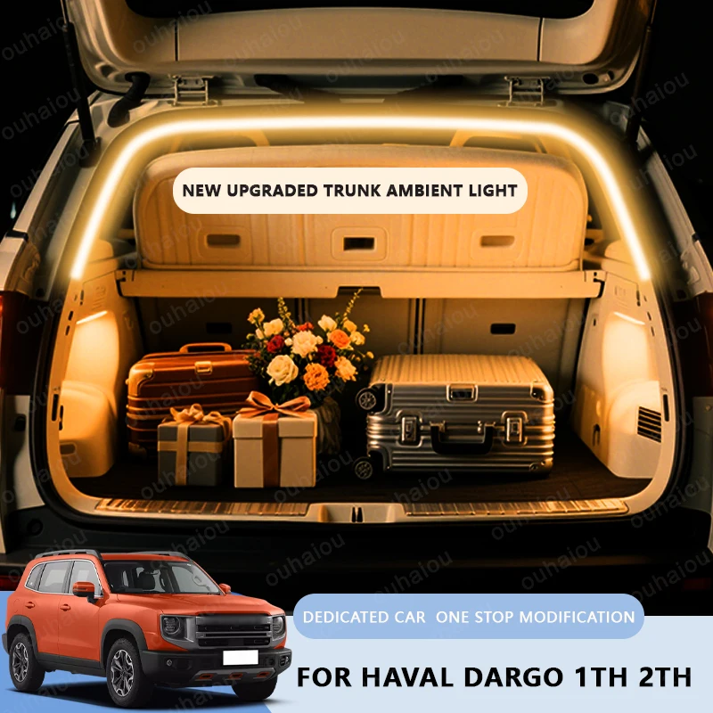 FOR HAVAL DARGO 1TH 2TH trunk light modification light Atmosphere lights White warm white Rear Trunk LED Light Bar
FOR HAVAL DARGO 1TH 2TH trunk light modification light Atmosphere lights White warm white Rear Trunk LED Light Bar