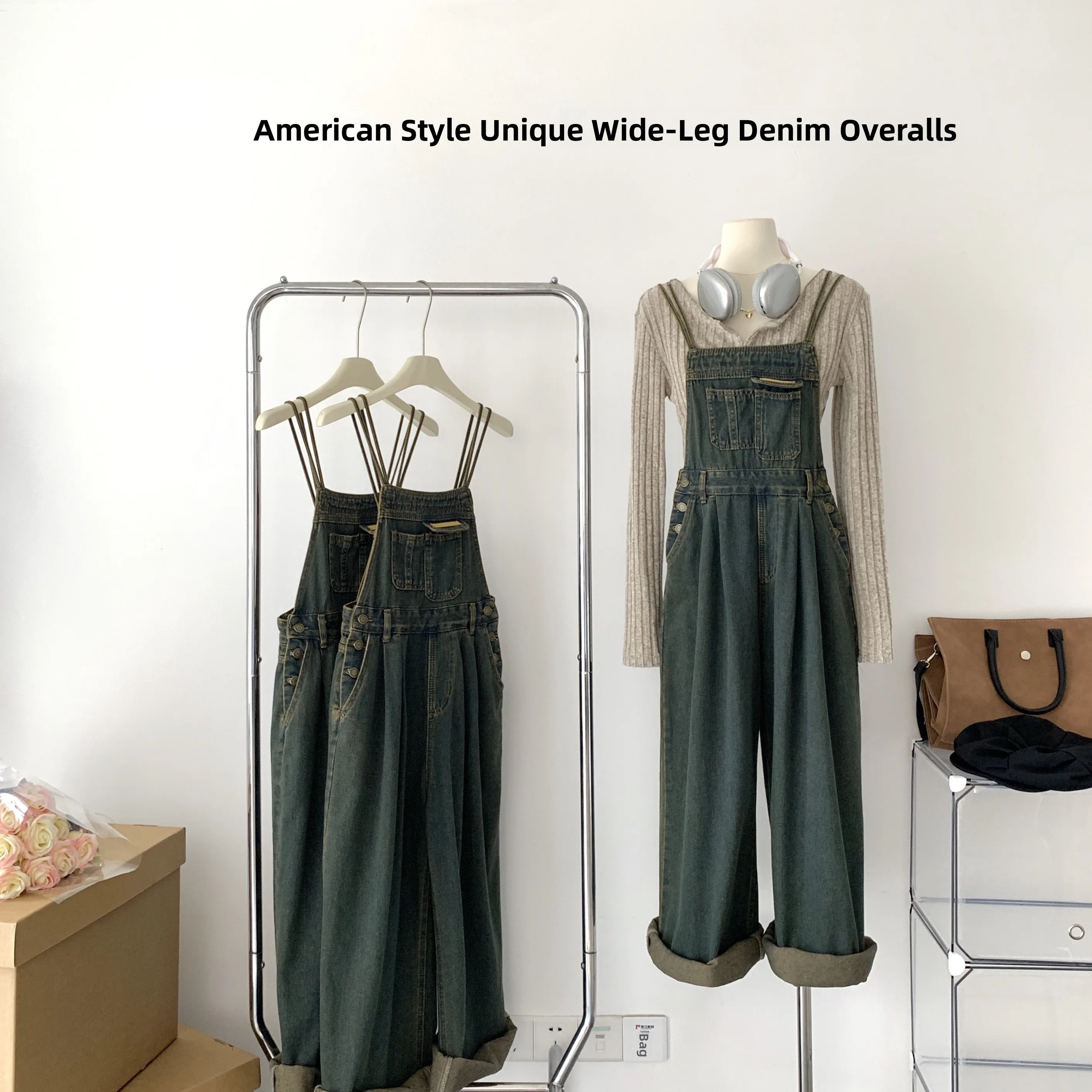 Retro Blue Denim Overalls Women's Casual High Waist Long Pants Autumn New Sle Button Closure Cotton Stretch Denim Jeans
Retro Blue Denim Overalls Women's Casual High Waist Long Pants Autumn New Sle Button Closure Cotton Stretch Denim Jeans