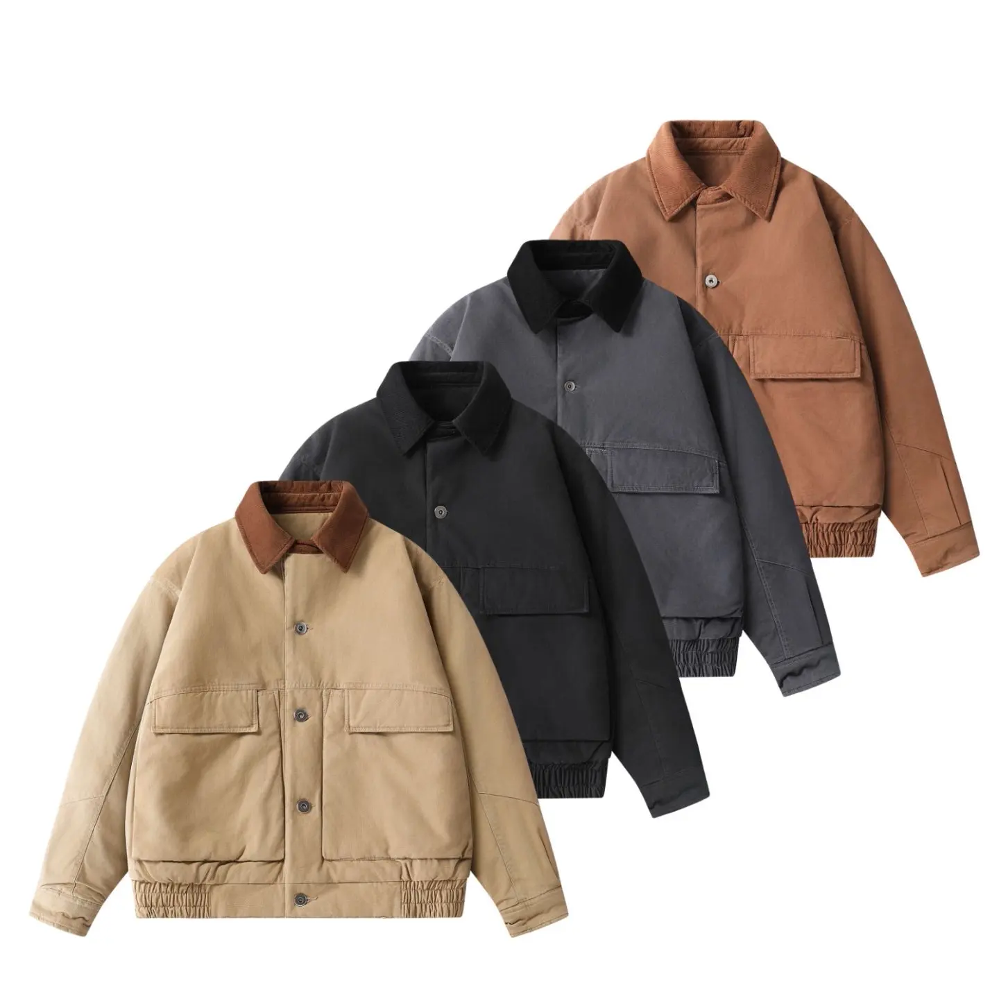 Retro American Collar Cotton Jaet ex Casual Sle Winter Warm Outerwear for Couples WorkwearInspired Loose Fit Coat
Retro American Collar Cotton Jaet ex Casual Sle Winter Warm Outerwear for Couples WorkwearInspired Loose Fit Coat
