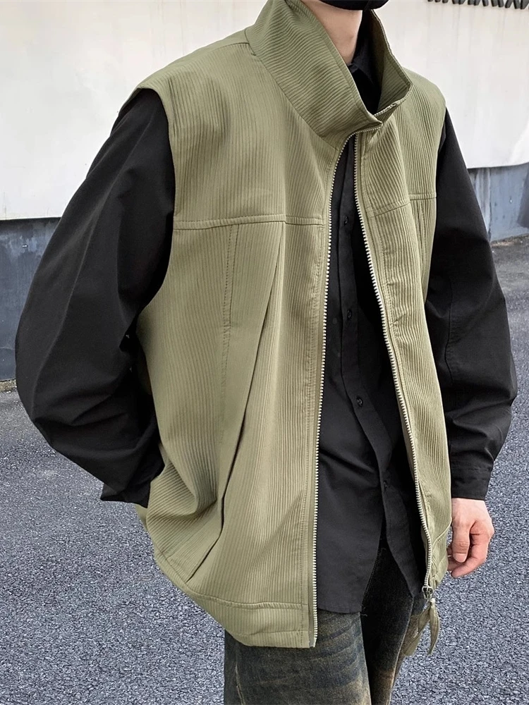 Мужская свободная куртка-жилет в стиле милитари, модная брендовая верхняя одежда, осенний дизайн, с декоративной молнией
Мужская свободная куртка-жилет в стиле милитари, модная брендовая верхняя одежда, осенний дизайн, с декоративной молнией