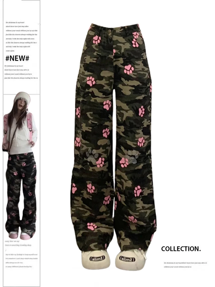 Women Camouflage Pants Baggy Vintage Y2k Harajuku Fashion 90s Pants High Waist Wide Leg Jogger Trousers Streetwear 2000s Clothes
Women Camouflage Pants Baggy Vintage Y2k Harajuku Fashion 90s Pants High Waist Wide Leg Jogger Trousers Streetwear 2000s Clothes