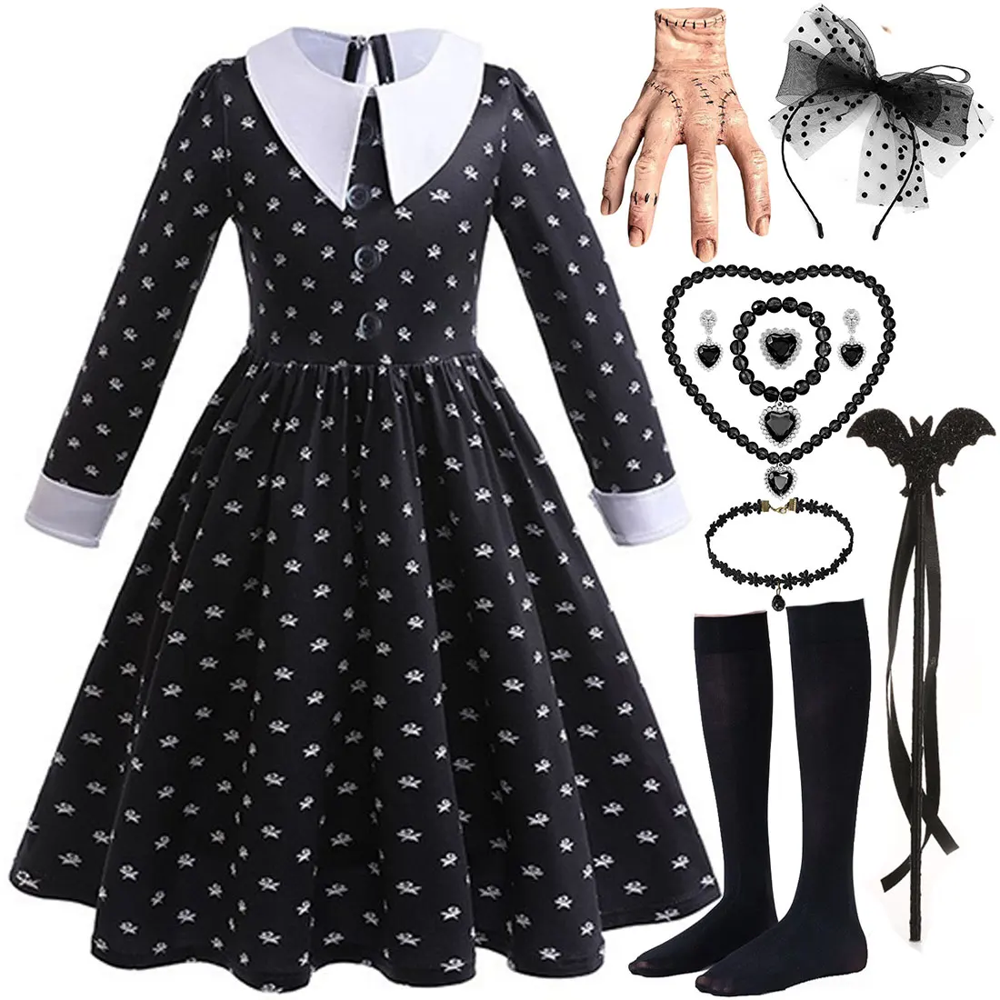 2025 Halloween Black Spot Cute Adas Wen.Dress For Girl Black Gothic Dress Elegant Chiffon Prom Gown Carnival Party Gift 2-12T
2025 Halloween Black Spot Cute Adas Wen.Dress For Girl Black Gothic Dress Elegant Chiffon Prom Gown Carnival Party Gift 2-12T
