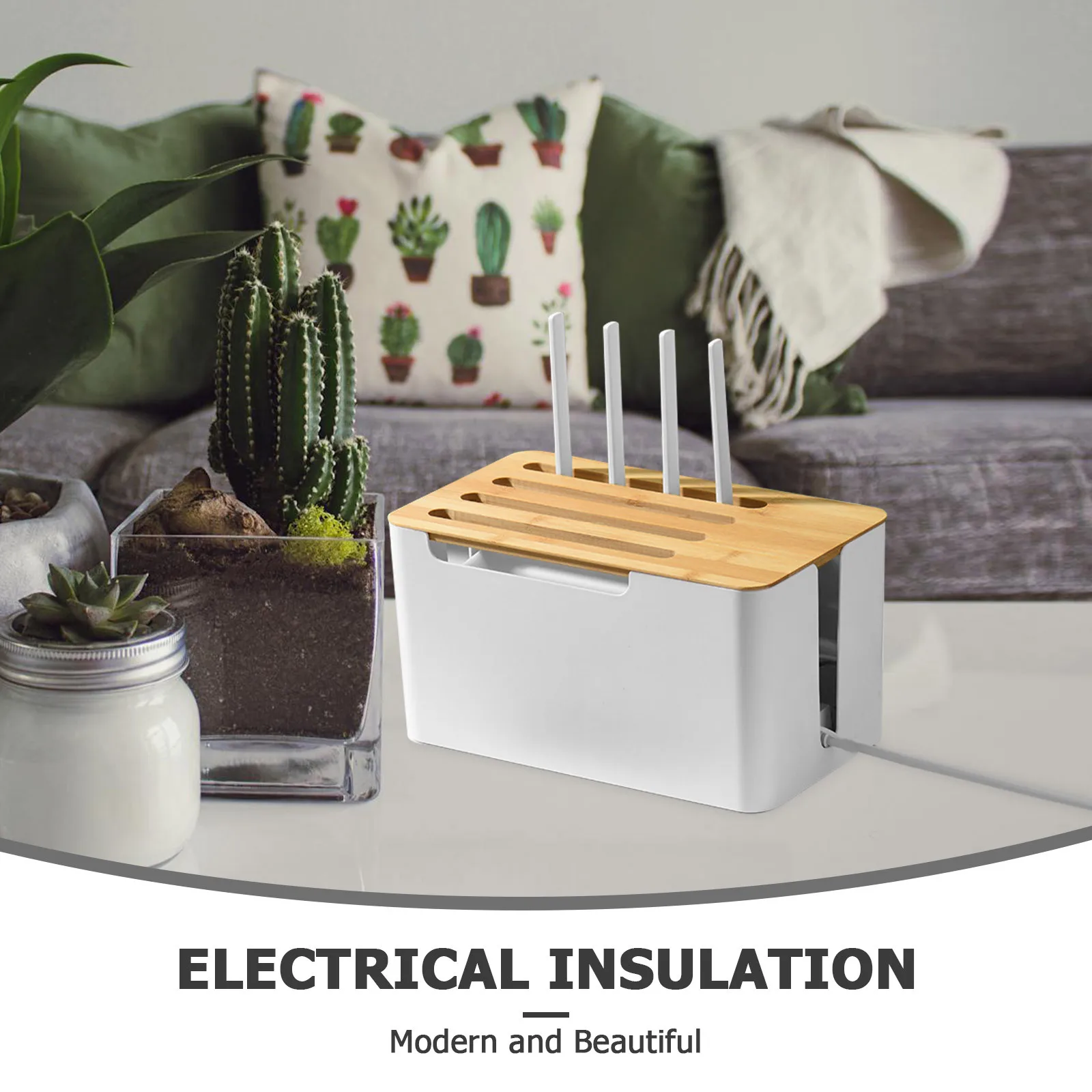 Indoor Power Strip Cable Box PP Bamboo Storage Organizer Durable Cord Management Box for Desk Wire Organizer with Outlet Hole
Indoor Power Strip Cable Box PP Bamboo Storage Organizer Durable Cord Management Box for Desk Wire Organizer with Outlet Hole