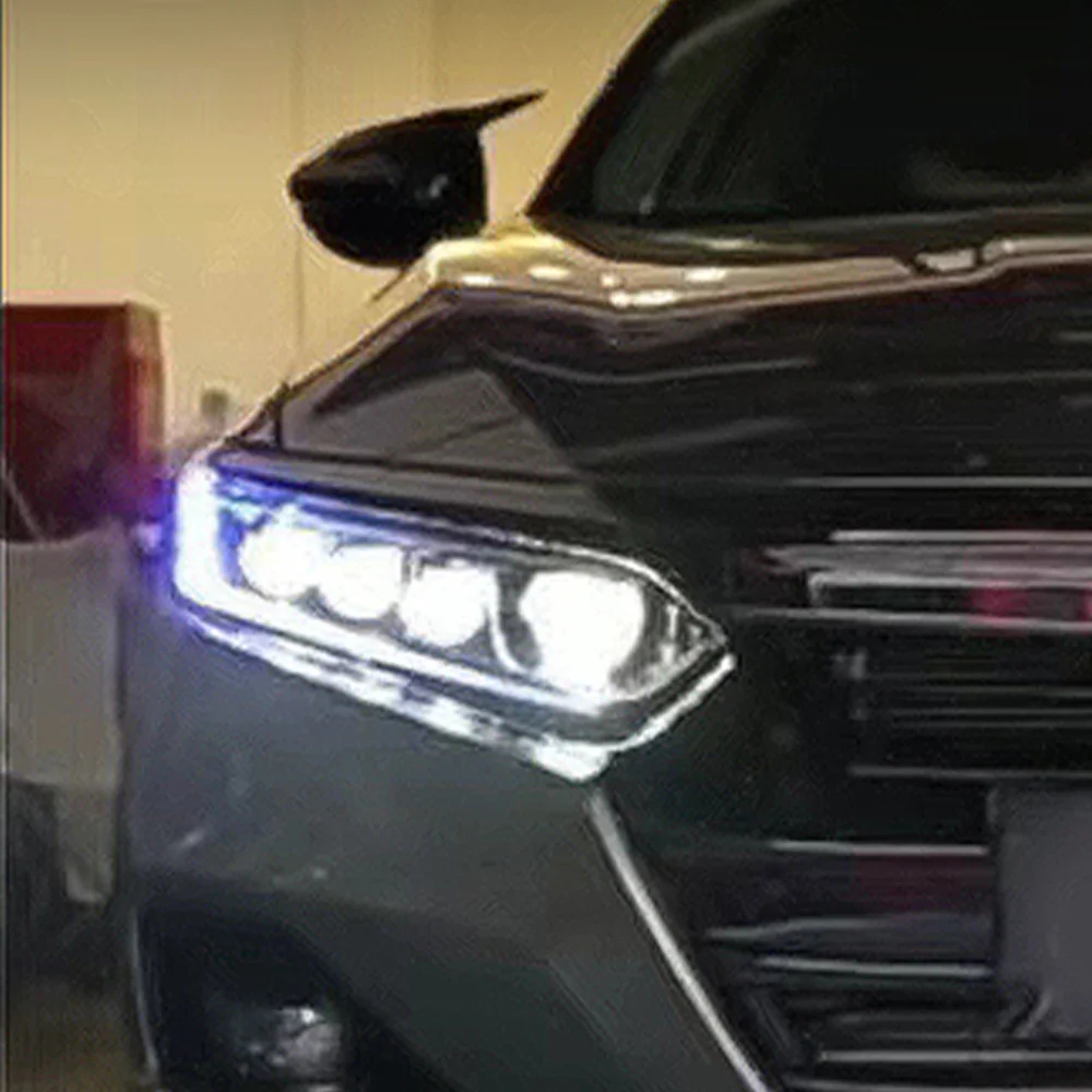 Автомобильные фары для Honda Accord 10,5 2018-2022, светодиодные передние лампы автомобиля в сборе, обновление динамических 4-х линз проектора, аксессуары
Автомобильные фары для Honda Accord 10,5 2018-2022, светодиодные передние лампы автомобиля в сборе, обновление динамических 4-х линз проектора, аксессуары