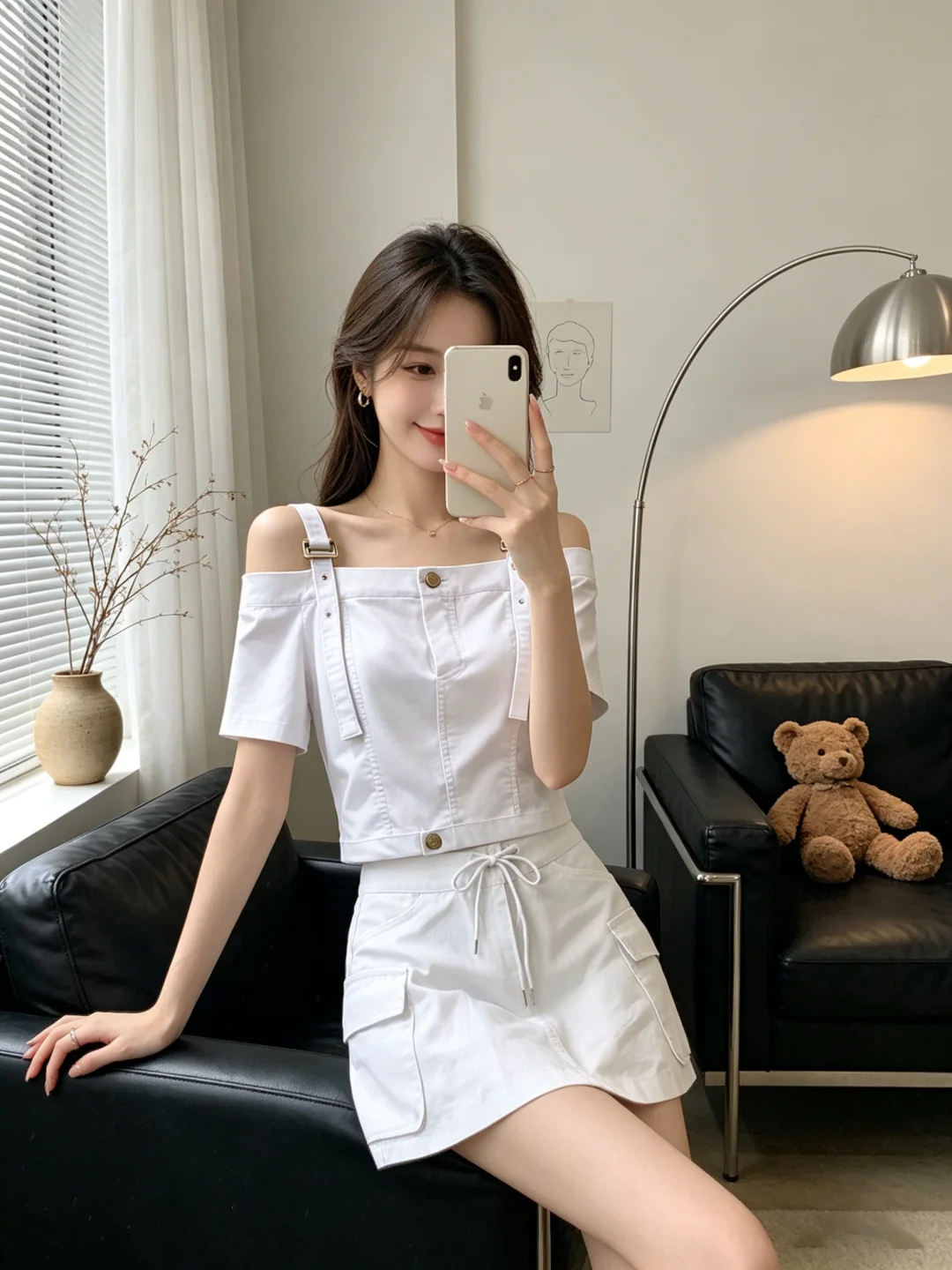 White Shoulder-baring Short-sleeved T-shirt Women's Fashion Workwear Set High-waisted A-line Skirt Summer Casual Outfit
White Shoulder-baring Short-sleeved T-shirt Women's Fashion Workwear Set High-waisted A-line Skirt Summer Casual Outfit