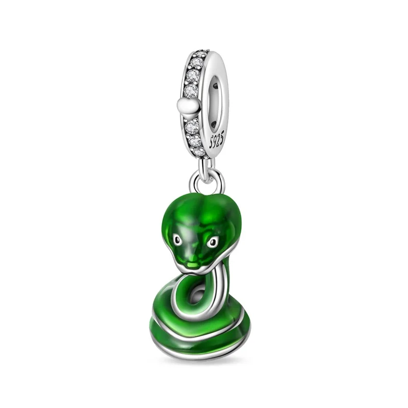 Fit 3mm Original Bracelets 925 Sterling Silver Small Green Snake Charms Beads For Women DIY Birthday Party Jewelry Gifts
Fit 3mm Original Bracelets 925 Sterling Silver Small Green Snake Charms Beads For Women DIY Birthday Party Jewelry Gifts