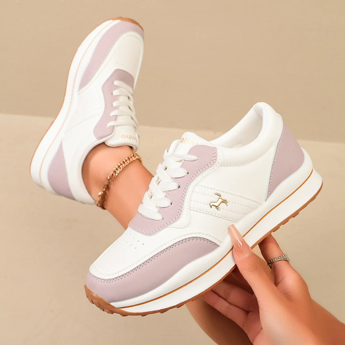 Women's Shoes Lightweight Pu Leather Casual Shoes Luxury Tennis Training Shoes Fashion Women's Sneakers Lace Up Vulcanized Shoe
Women's Shoes Lightweight Pu Leather Casual Shoes Luxury Tennis Training Shoes Fashion Women's Sneakers Lace Up Vulcanized Shoe