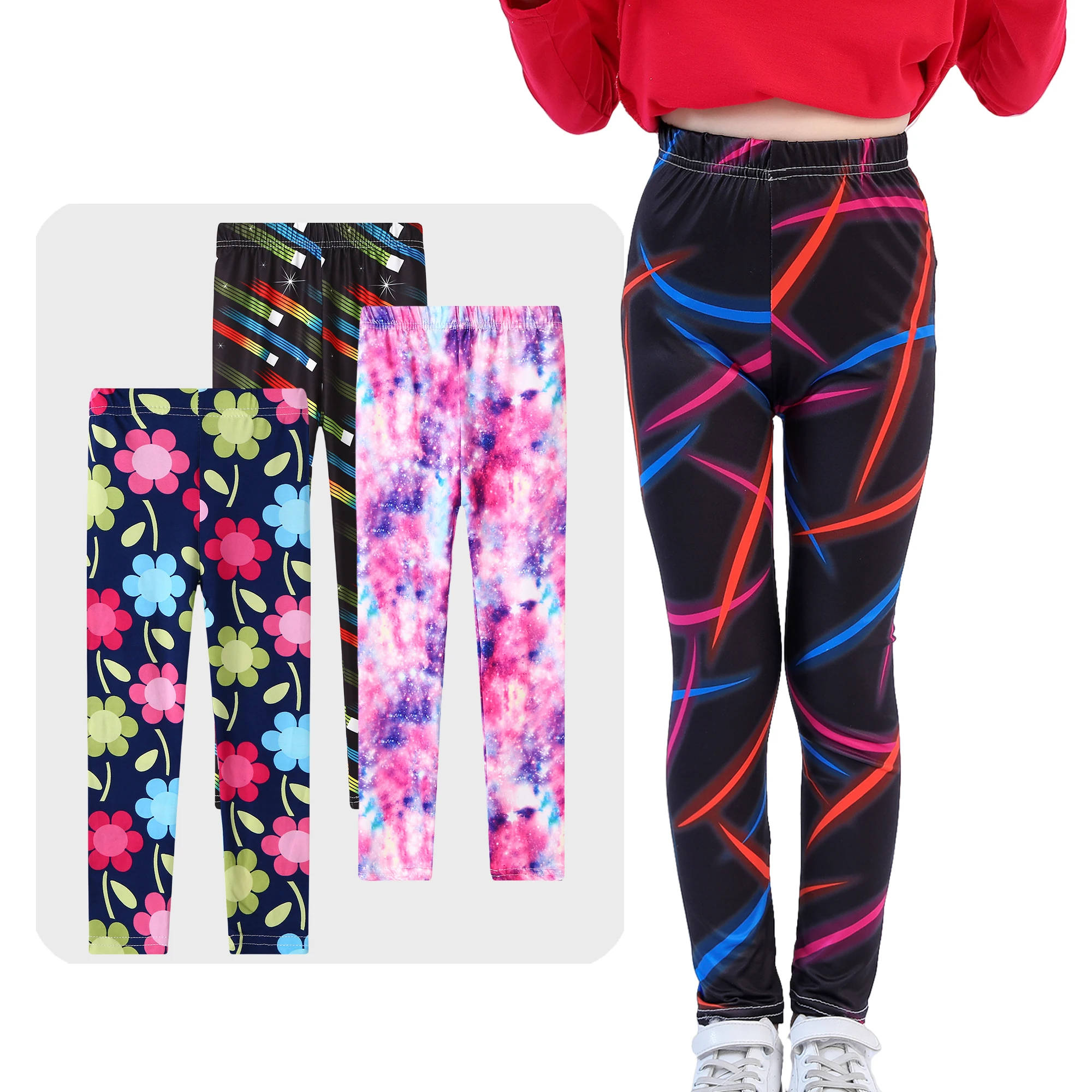 Girls' Printed Leggings with Stretch Waistband Colorful Cartoon Pattern Soft Stretch Yoga Pants for Toddler to Kids SC5501B
Girls' Printed Leggings with Stretch Waistband Colorful Cartoon Pattern Soft Stretch Yoga Pants for Toddler to Kids SC5501B
