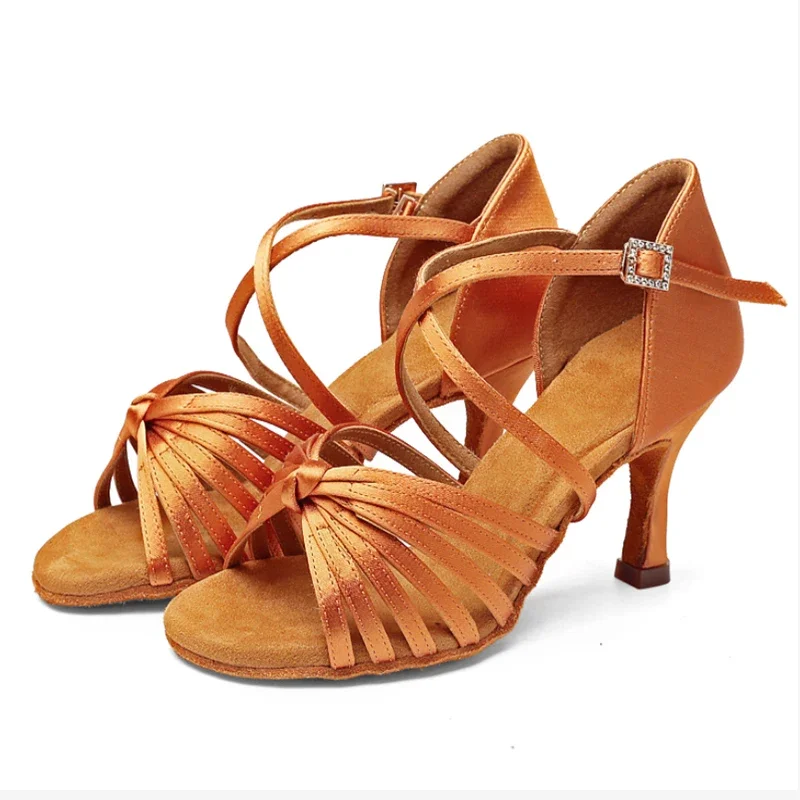 Tovekin Quality Female Silk Satin Dance Shoes Latin Professional Salon Salsa Practice Performance Dacing Shoes
Tovekin Quality Female Silk Satin Dance Shoes Latin Professional Salon Salsa Practice Performance Dacing Shoes