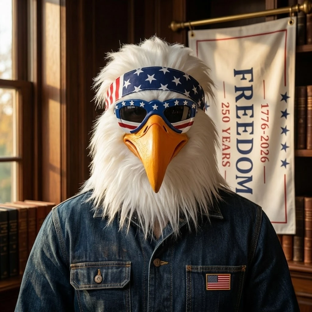 Eagle Latex Mask American Flag Headband 250th Independence Day Costume Set 150x90cm Flag 4th of July Halloween Party Supplies
Eagle Latex Mask American Flag Headband 250th Independence Day Costume Set 150x90cm Flag 4th of July Halloween Party Supplies