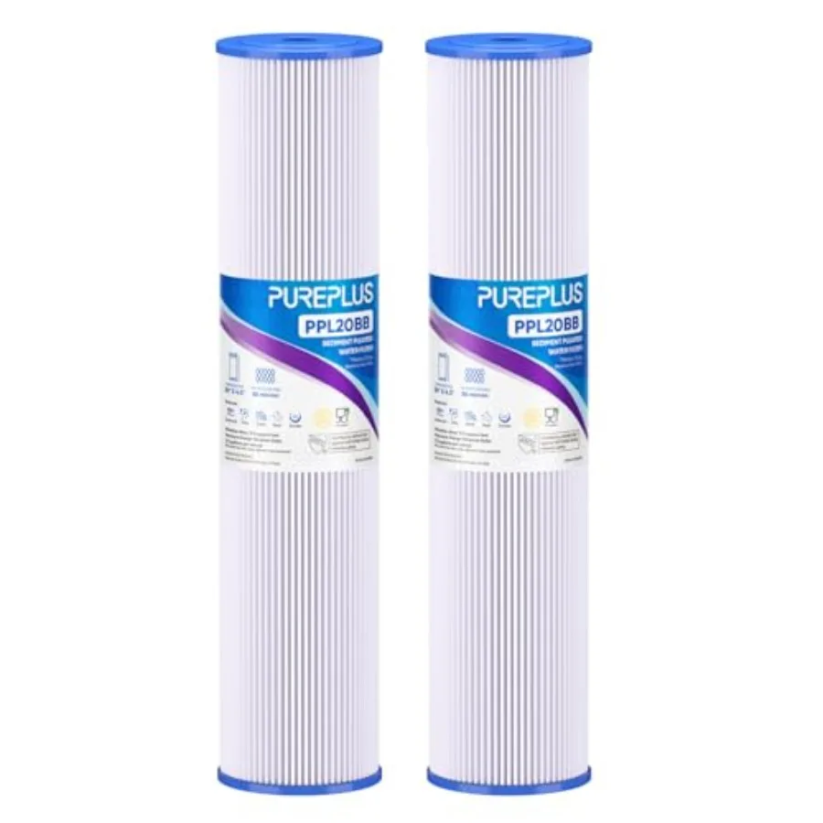 20" x 4.5" Whole House Pleated Sediment Filter for Well Water Replacement Cartridge for ECP5-BB AP810-2 HDC3001 SPC-45-1005 CP5
20" x 4.5" Whole House Pleated Sediment Filter for Well Water Replacement Cartridge for ECP5-BB AP810-2 HDC3001 SPC-45-1005 CP5