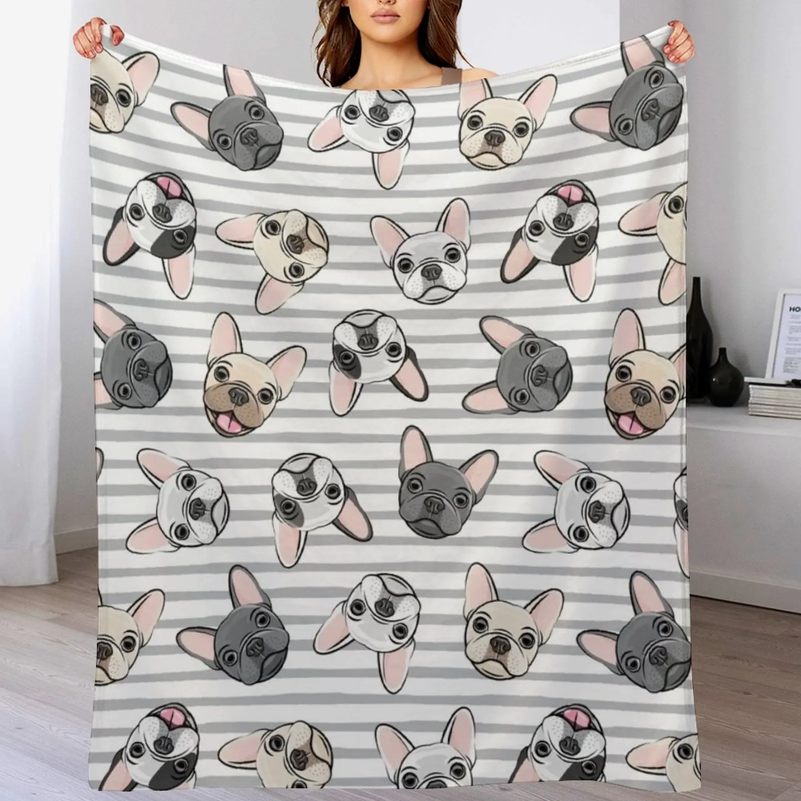 All the frenchies - grey stripes - cute French bulldogs Throw Blanket cosplay anime Personalized Gift Blankets
All the frenchies - grey stripes - cute French bulldogs Throw Blanket cosplay anime Personalized Gift Blankets