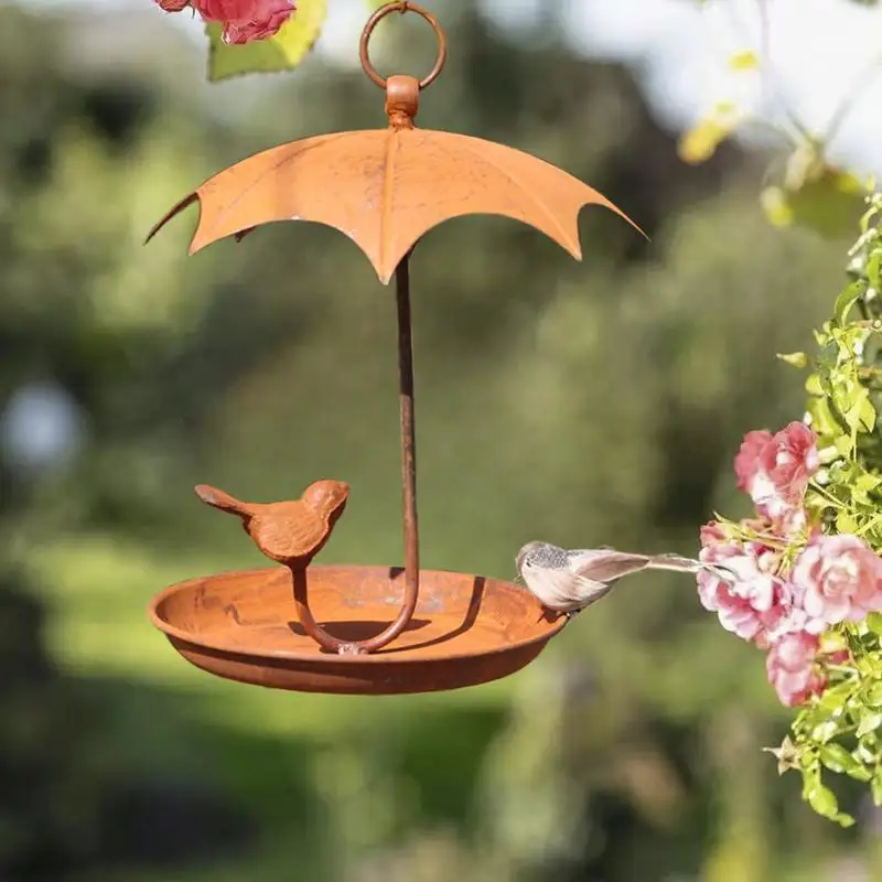 Bird Feeders Outdoor Bird Feeder Weatherproof Metal Decorative Animal Feeding Tray With Dome Top For Garden Balcony Patio Deck
Bird Feeders Outdoor Bird Feeder Weatherproof Metal Decorative Animal Feeding Tray With Dome Top For Garden Balcony Patio Deck