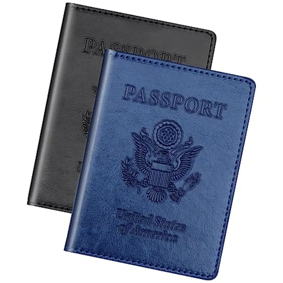 Black and Dark Blue Passport Holder for Travel, Passport Cover Wallet Case 2 Pack Women Men Family Cruise Ship Essentials, Pass
Black and Dark Blue Passport Holder for Travel, Passport Cover Wallet Case 2 Pack Women Men Family Cruise Ship Essentials, Pass