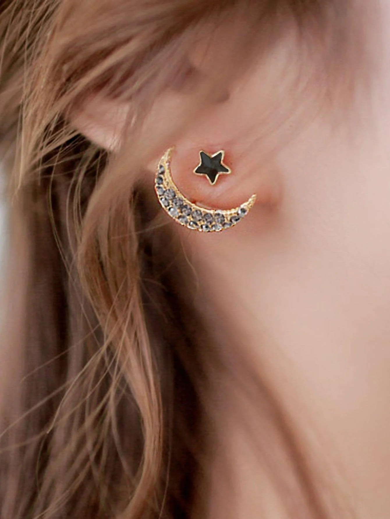 Imoli Moon & Star Rhinestone Stud Earrings for Women Fashion Jewelry
Imoli Moon & Star Rhinestone Stud Earrings for Women Fashion Jewelry
