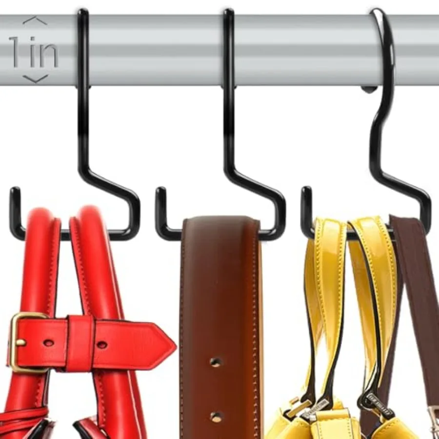 16 Pack Purse Hanger for Closet, Large Purse Hooks for Closet Rod, Black Bag Holder for Closet, Purse Organizer for Hanging Han
16 Pack Purse Hanger for Closet, Large Purse Hooks for Closet Rod, Black Bag Holder for Closet, Purse Organizer for Hanging Han