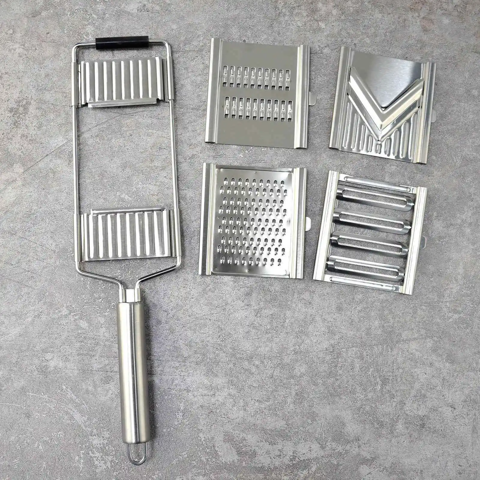 Stainless Steel Kitchen Tool Four-In-One Carrot Potato Thread Cutter Multifunctional Cutting Device for Cooking Preparation
Stainless Steel Kitchen Tool Four-In-One Carrot Potato Thread Cutter Multifunctional Cutting Device for Cooking Preparation