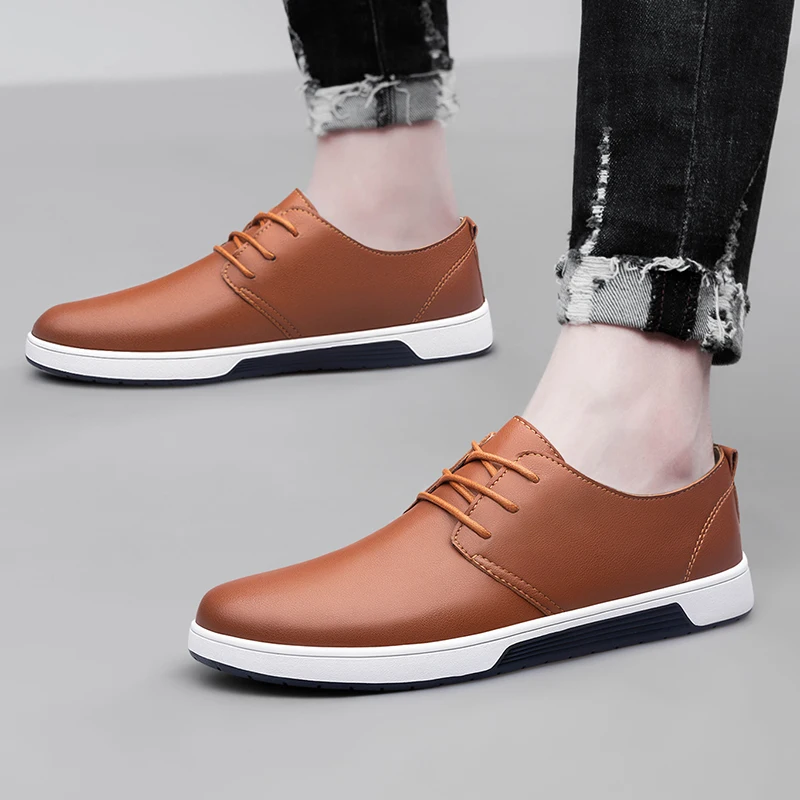 New Business Leather Oxford Shoes Fashion Leather Loafers Breathable Lace Up Comfortable Casual Shoes Outdoor Men Sneakers Shoes
New Business Leather Oxford Shoes Fashion Leather Loafers Breathable Lace Up Comfortable Casual Shoes Outdoor Men Sneakers Shoes
