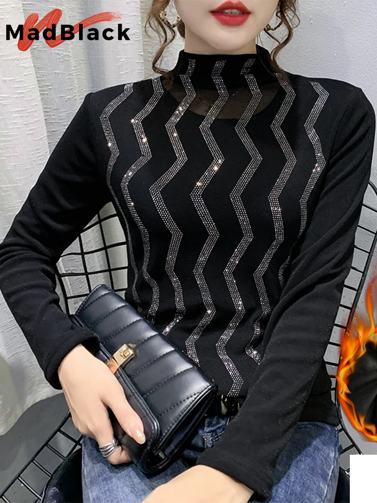 Женская флисовая водолазка MadBlack, сеточная теплая футболка с длинным рукавом, в европейском стиле, на осень/зиму, T37058JM
Женская флисовая водолазка MadBlack, сеточная теплая футболка с длинным рукавом, в европейском стиле, на осень/зиму, T37058JM