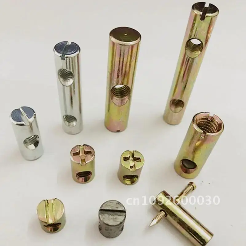 10Pcs Double Dual Hole Slotted Barrel Bolt Cylinder Shape Cabinet Plated M8/M6 Bed Insert Fitting Nut Furniture Zinc
10Pcs Double Dual Hole Slotted Barrel Bolt Cylinder Shape Cabinet Plated M8/M6 Bed Insert Fitting Nut Furniture Zinc