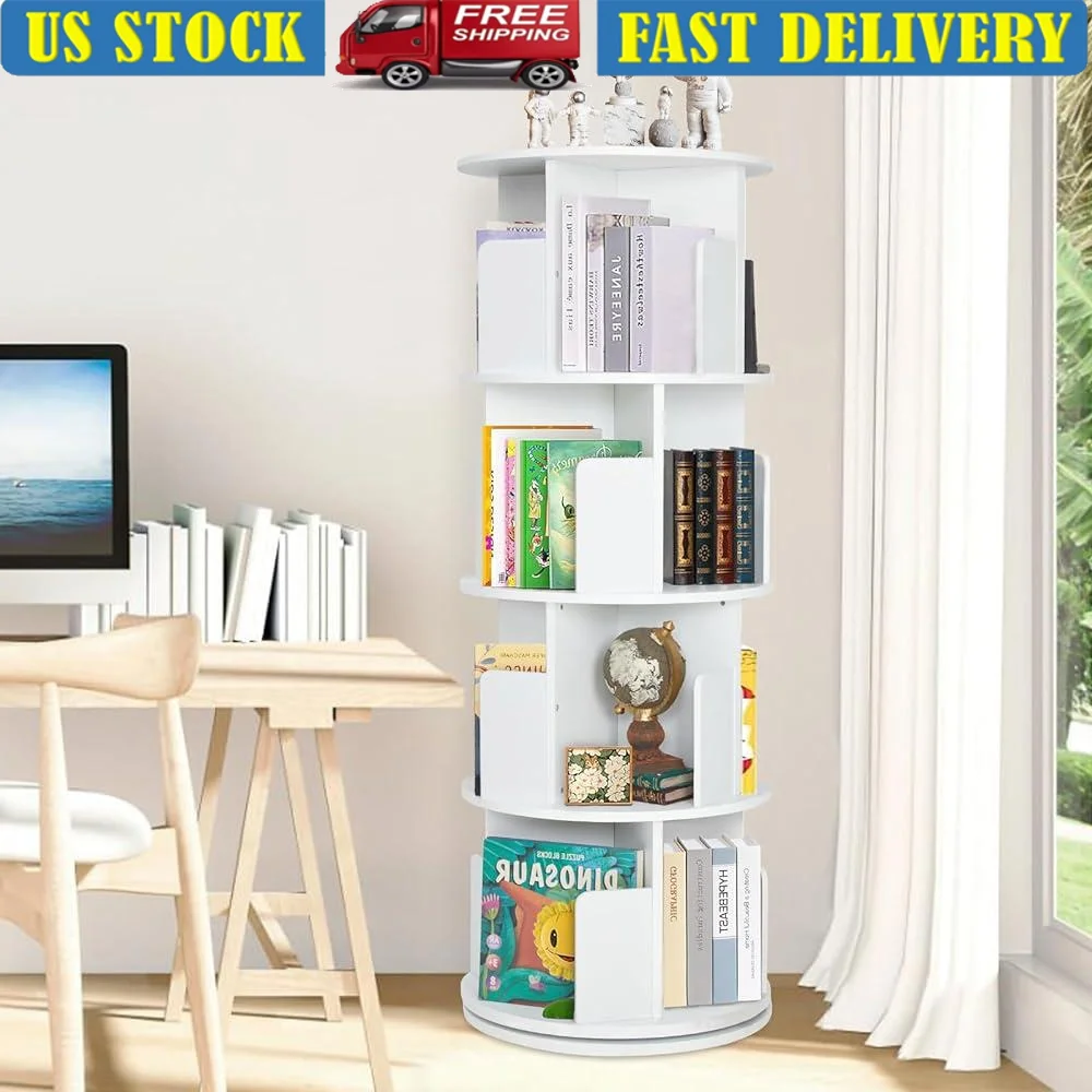 4 Tier Rotating Bookshelf Space Saving Floor Standing Bookcase Corner Display Organizer with Open Top Shelf and Small
4 Tier Rotating Bookshelf Space Saving Floor Standing Bookcase Corner Display Organizer with Open Top Shelf and Small