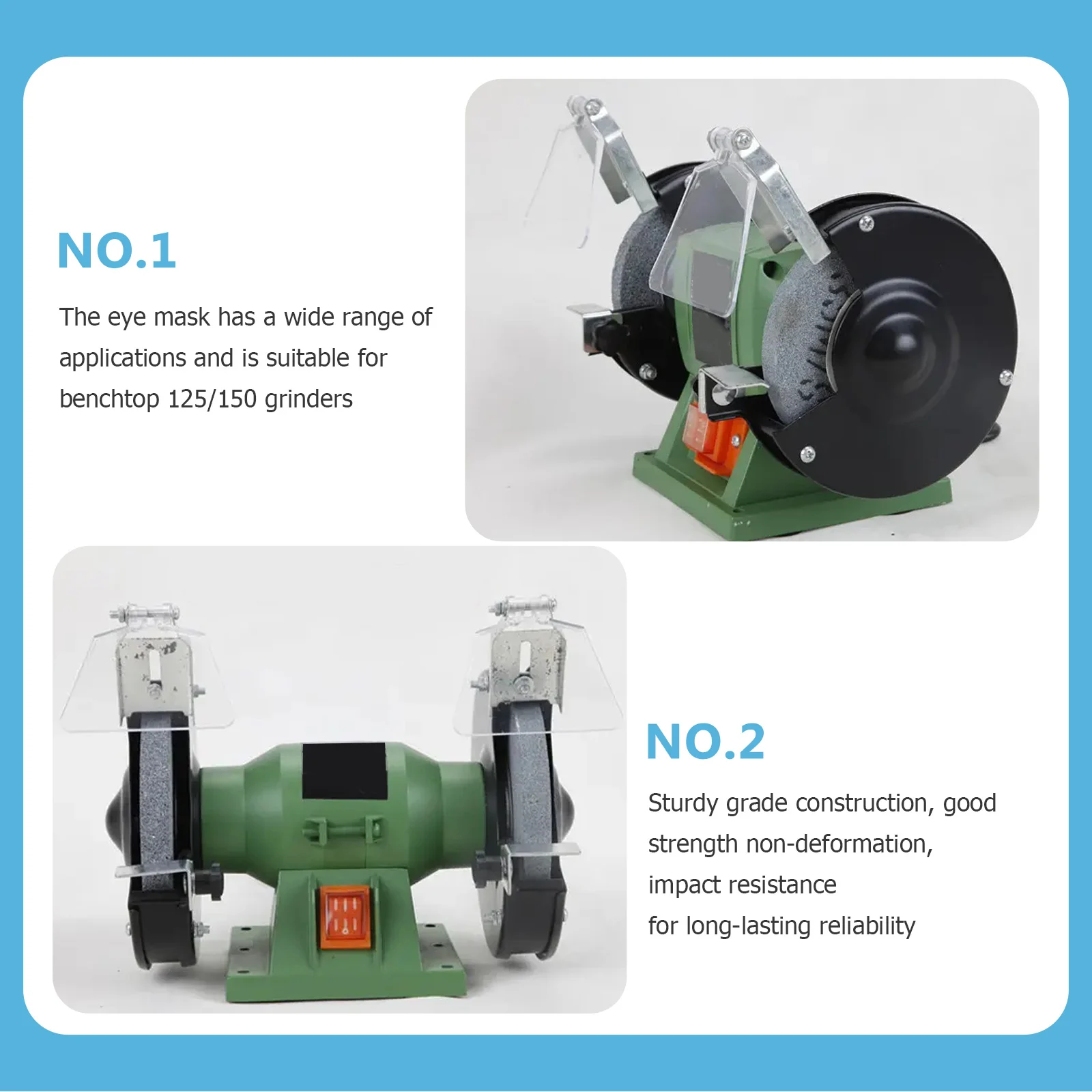 2pcs Bench Grinder Guard Shield Eye Shield Desktop Sanding Machine Protector Stainless Steel Eyeshield Workshop Grinding
2pcs Bench Grinder Guard Shield Eye Shield Desktop Sanding Machine Protector Stainless Steel Eyeshield Workshop Grinding
