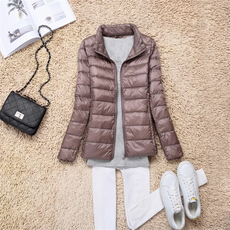 Autumn Winter Long Sleeve Down Jacket Women Ultra Light White Duck Down Coat Parkas Female Warm Short Slim Puffer Outwears Tops
Autumn Winter Long Sleeve Down Jacket Women Ultra Light White Duck Down Coat Parkas Female Warm Short Slim Puffer Outwears Tops