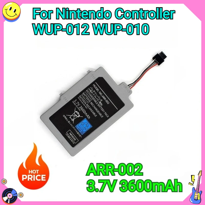 New 3.7V 3600mAh ARR-002 Gamepad Battery for Nintendo Controller WIIU WUP-012 WUP-010 Replacement Battery Pack
New 3.7V 3600mAh ARR-002 Gamepad Battery for Nintendo Controller WIIU WUP-012 WUP-010 Replacement Battery Pack