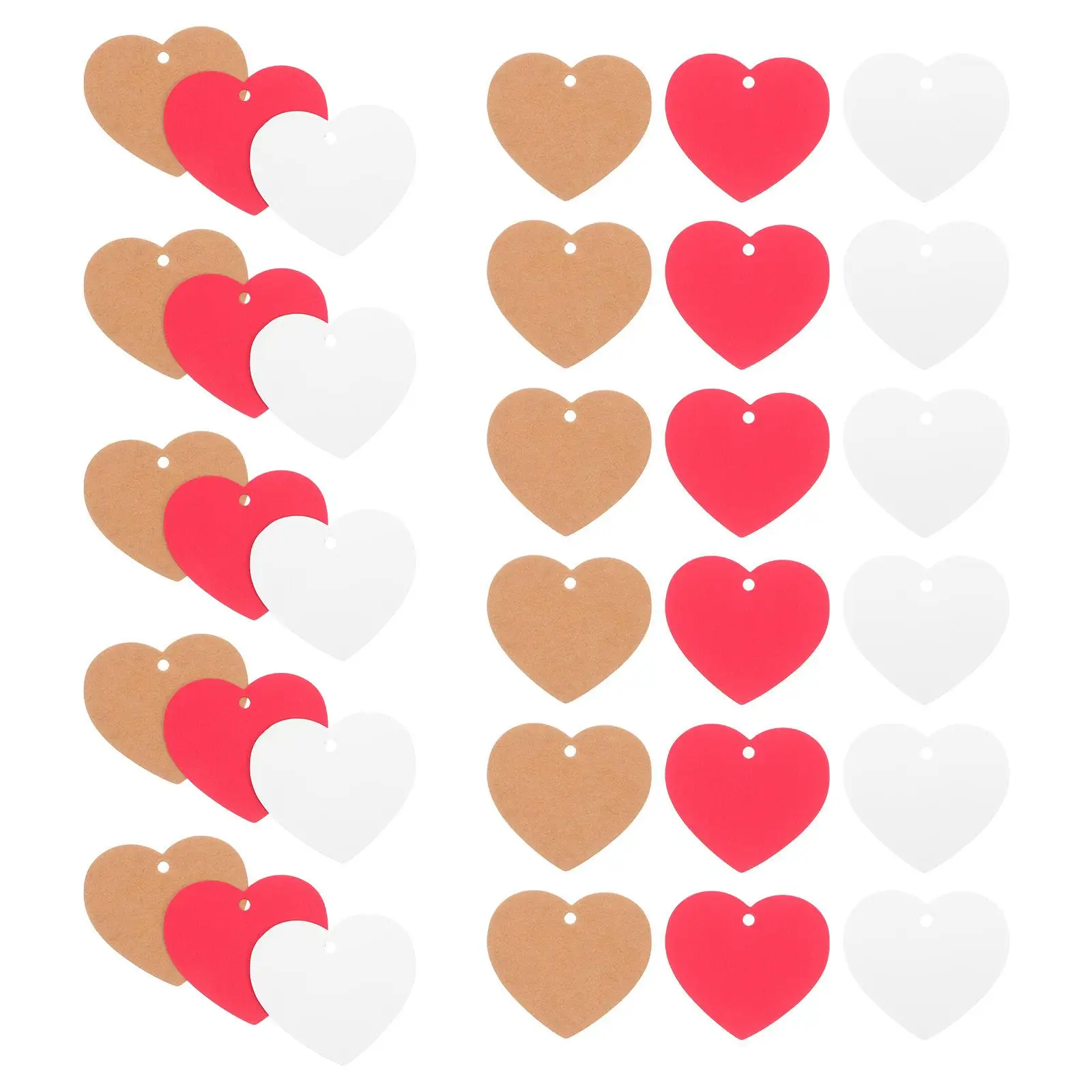 300pcs Heart Paper Tags Blank Red Brown White Valentine Decor Craft Gift Labels Craft Tags Packaging Accessories
300pcs Heart Paper Tags Blank Red Brown White Valentine Decor Craft Gift Labels Craft Tags Packaging Accessories