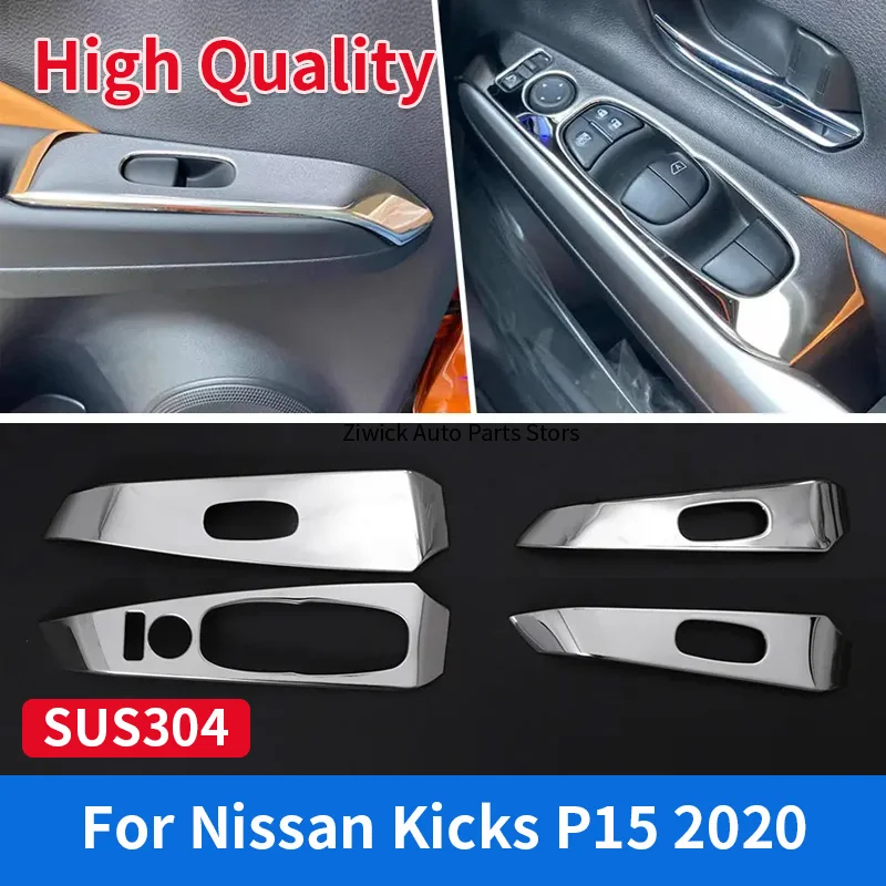 For NISSAN 20 KICKS P15 P/W PANEL INTERIOR Door Window Control Switch Panel Trim Stainless Steel Chrome Car Styling Accessories
For NISSAN 20 KICKS P15 P/W PANEL INTERIOR Door Window Control Switch Panel Trim Stainless Steel Chrome Car Styling Accessories