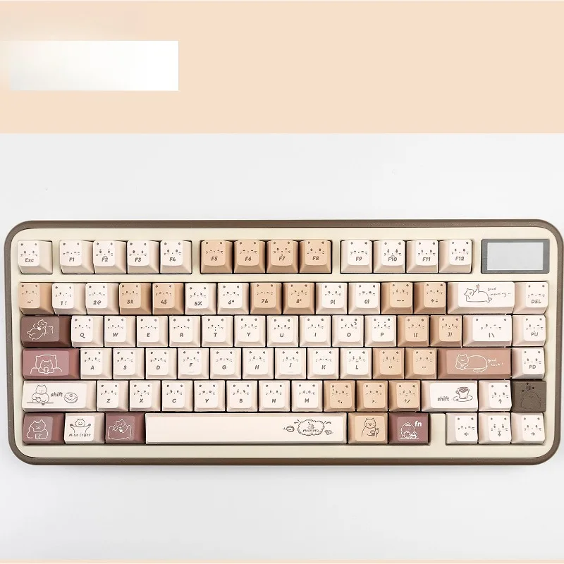 Coffee Cat Transparent Theme Keycaps Set Customized PBT Cherry Profile Keyboard Caps for Mechanical Keyboard Accessories MX
Coffee Cat Transparent Theme Keycaps Set Customized PBT Cherry Profile Keyboard Caps for Mechanical Keyboard Accessories MX