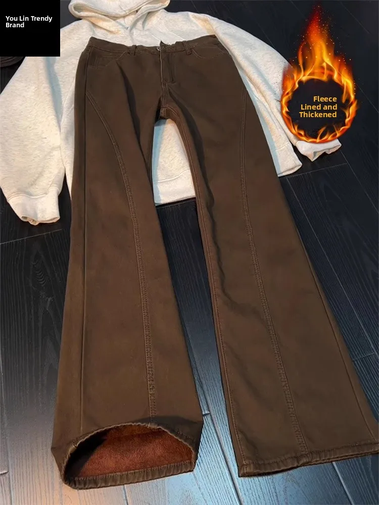 Мужские джинсы Slim Fit с флисовой подкладкой, утепленные, с диагональным кроем, осенне-зимние, длинные, расклешенные, в американском стиле
Мужские джинсы Slim Fit с флисовой подкладкой, утепленные, с диагональным кроем, осенне-зимние, длинные, расклешенные, в американском стиле