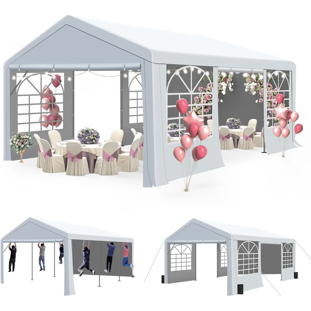 13' x 20' Party Tent & Carport - Heavy Duty Outdoor Wedding Canopy Gazebo with 4 Sand Bags, Event Shelter Canopy
13' x 20' Party Tent & Carport - Heavy Duty Outdoor Wedding Canopy Gazebo with 4 Sand Bags, Event Shelter Canopy