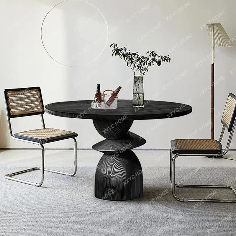 dining table wabi-sabi styleminimalist round table all solid wood eating table designer high-end furniture
dining table wabi-sabi styleminimalist round table all solid wood eating table designer high-end furniture