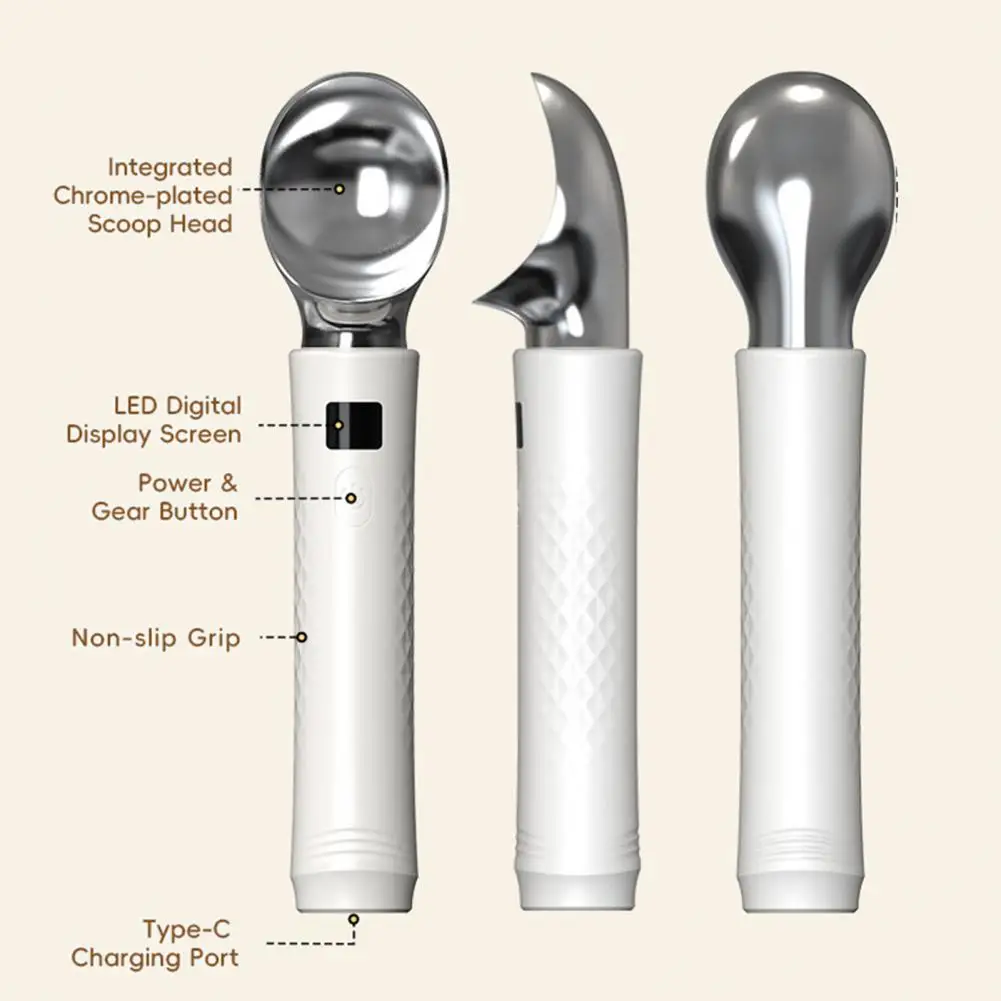 Battery Operated Ice Cream Scoop Ice Cream Scoop with Led Display Rechargeable Electric Ice Cream Scooper Nonstick Tool for Hard
Battery Operated Ice Cream Scoop Ice Cream Scoop with Led Display Rechargeable Electric Ice Cream Scooper Nonstick Tool for Hard