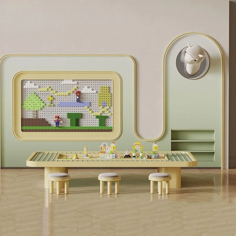 Children's desk and chair combination kindergarten learning writing table reading area early education center overhead layer
Children's desk and chair combination kindergarten learning writing table reading area early education center overhead layer