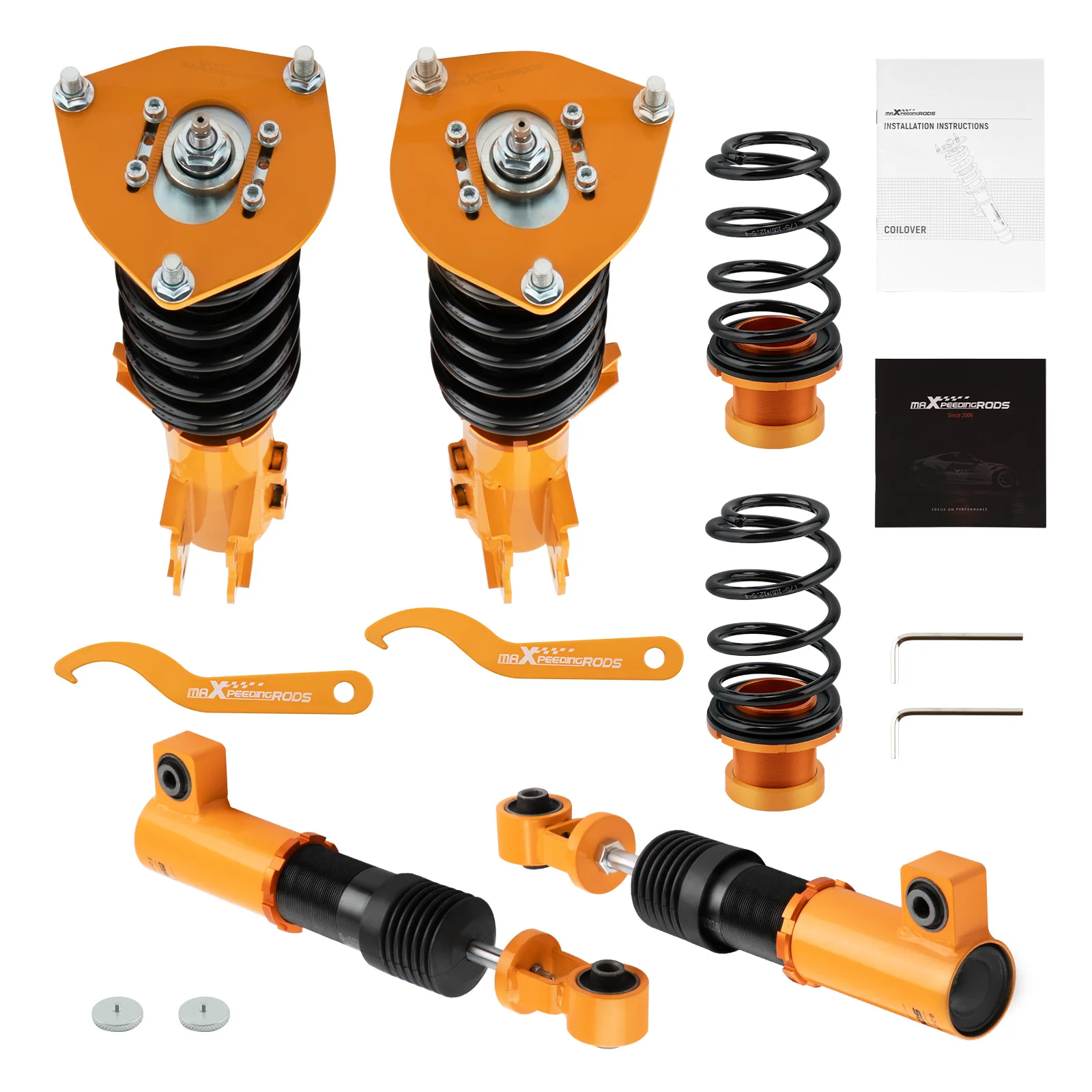 24-Way Damper Adjustable Coilover Suspension Kit Shock Springs for Hyundai Veloster FS 2012-2018
24-Way Damper Adjustable Coilover Suspension Kit Shock Springs for Hyundai Veloster FS 2012-2018