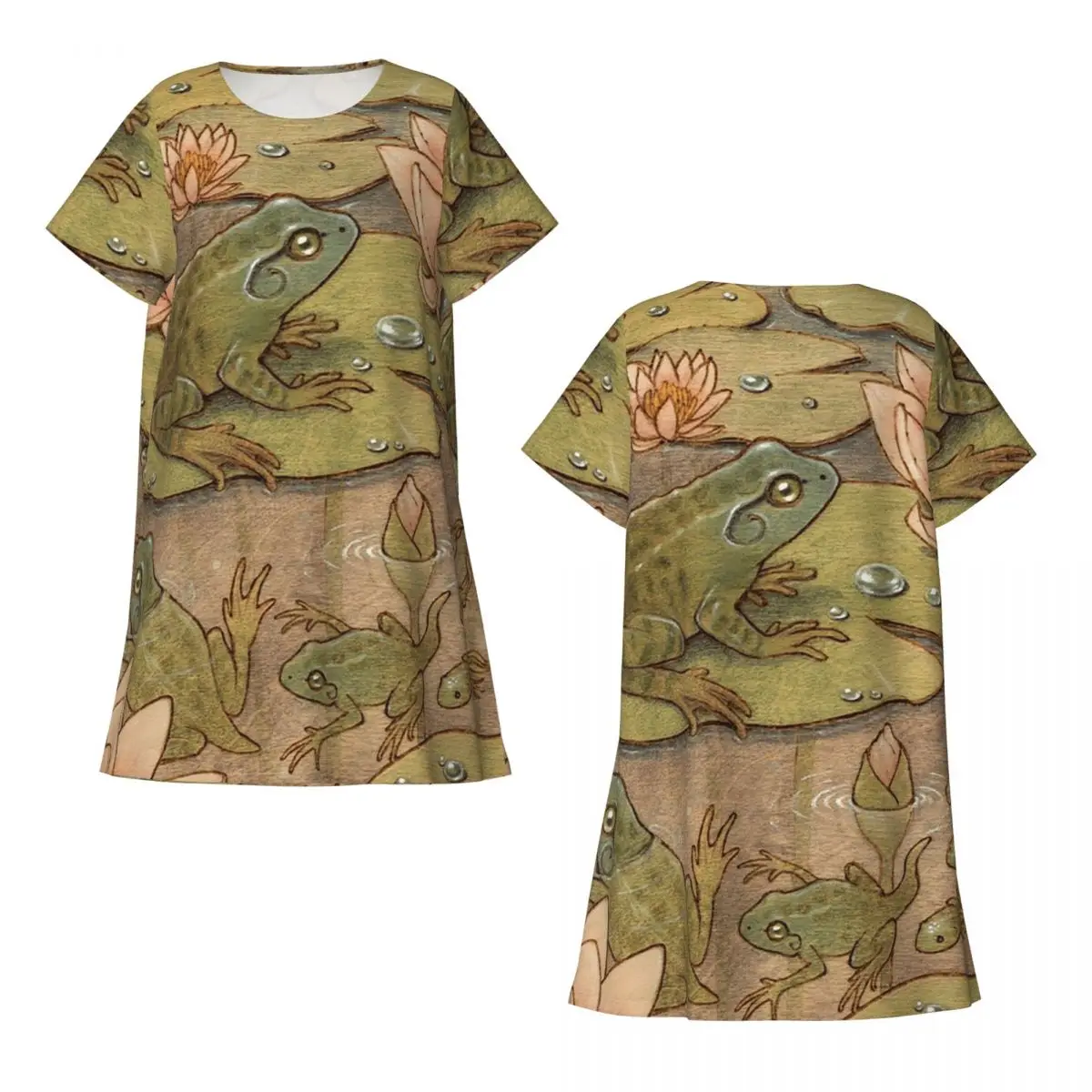 Custom Metamorphosis Frog Short Sleeves Nightdress For Sleeping Sleepshirts Women Short Sleeve Nightgowns Soft Pajama Dress
Custom Metamorphosis Frog Short Sleeves Nightdress For Sleeping Sleepshirts Women Short Sleeve Nightgowns Soft Pajama Dress