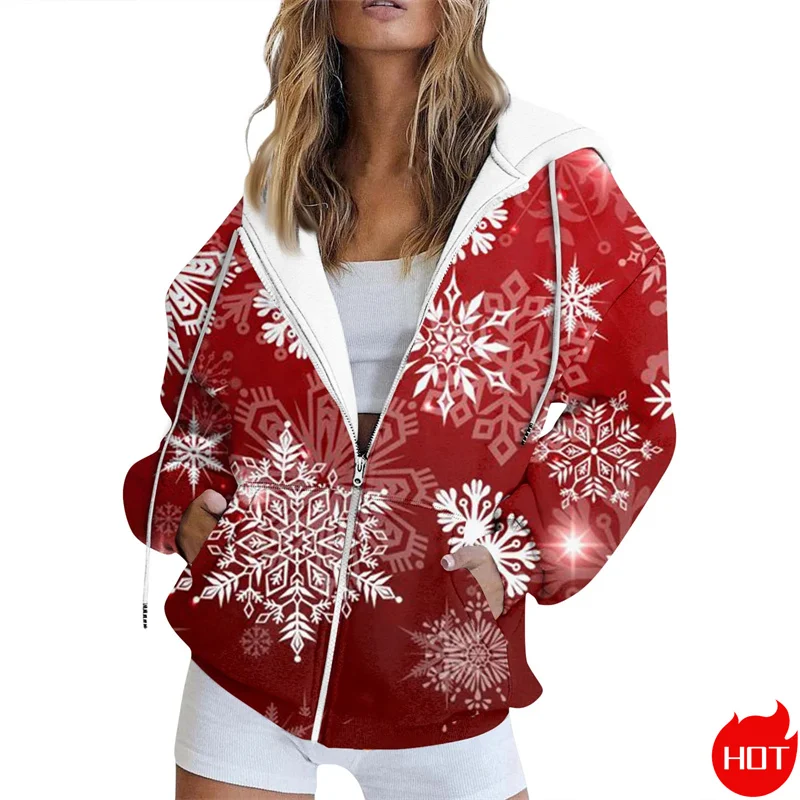 Vintage 3D Happy Christmas Printed Zip Up Hoodies Xmas Snowflakes Graphic Zipper Sweatshirts Fashion Women Clothing Zip Pullover
Vintage 3D Happy Christmas Printed Zip Up Hoodies Xmas Snowflakes Graphic Zipper Sweatshirts Fashion Women Clothing Zip Pullover
