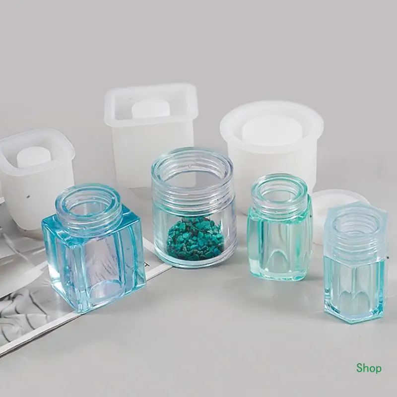 Dropship 1 Set Storage Bottle Jar Crystal Epoxy Resin Mold DIY Crafts Casting Tool Sealed Container with Lid Silicone Mould
Dropship 1 Set Storage Bottle Jar Crystal Epoxy Resin Mold DIY Crafts Casting Tool Sealed Container with Lid Silicone Mould