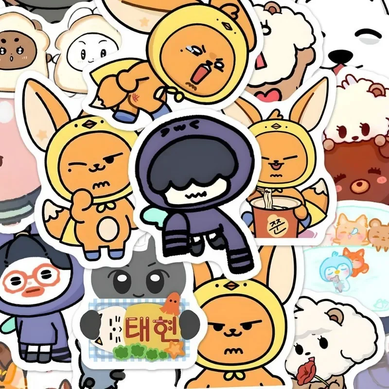 100pcs Kpop idol Cute Animal Plastic Stickers SooBin YeonJun TaeHyun Creative Peripheral DIY Decorative Waterproof Stickers
100pcs Kpop idol Cute Animal Plastic Stickers SooBin YeonJun TaeHyun Creative Peripheral DIY Decorative Waterproof Stickers