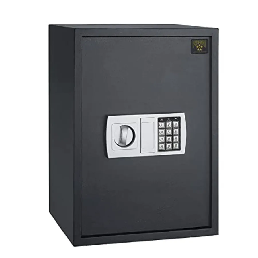 Personal Digital Safe Box - Compact Steel Home Safety Container for Money, Documents, and Jewelry with 2 Manual Override Keys G