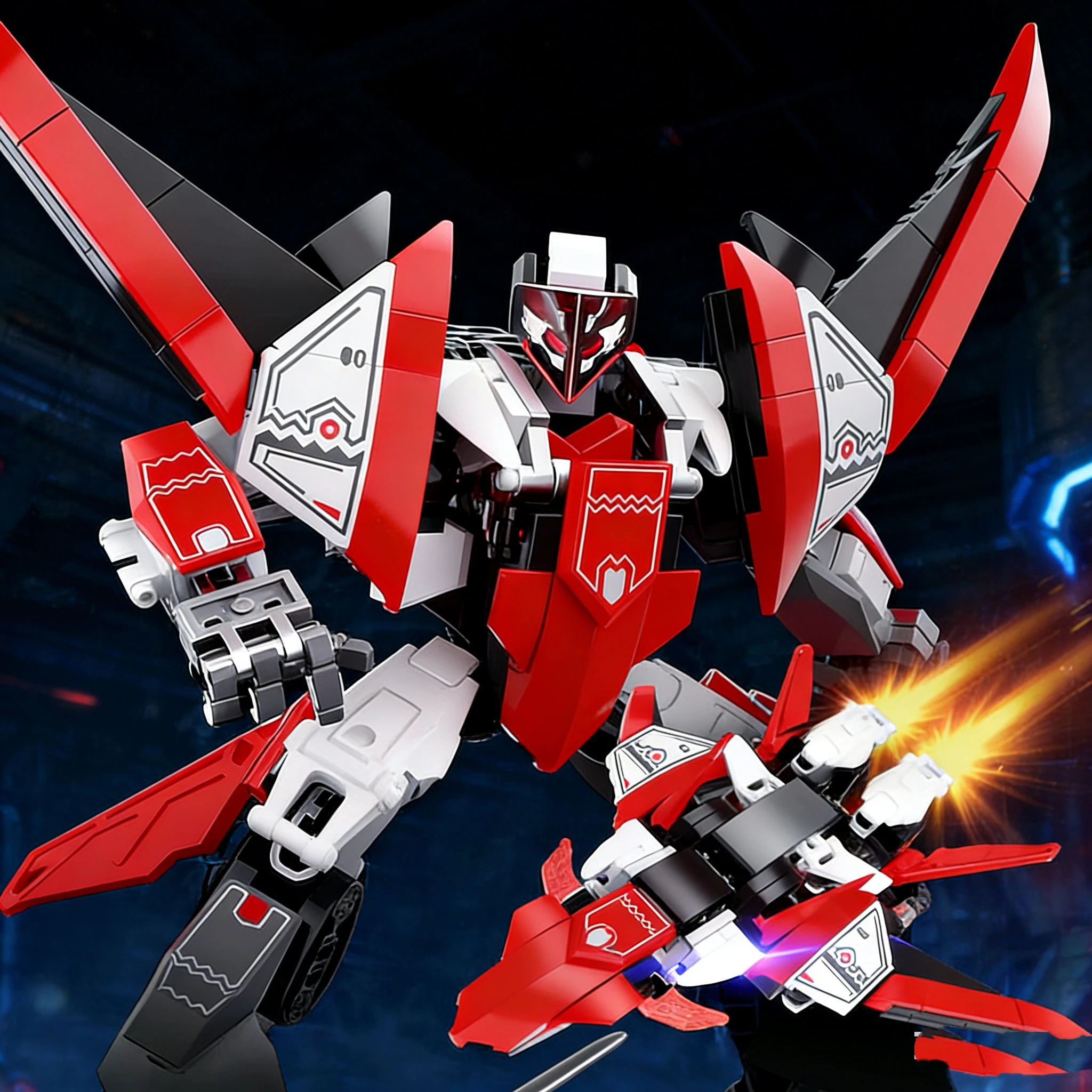 Transforming robot made of building blocks, airplane, star machine, tank, and building toy
Transforming robot made of building blocks, airplane, star machine, tank, and building toy