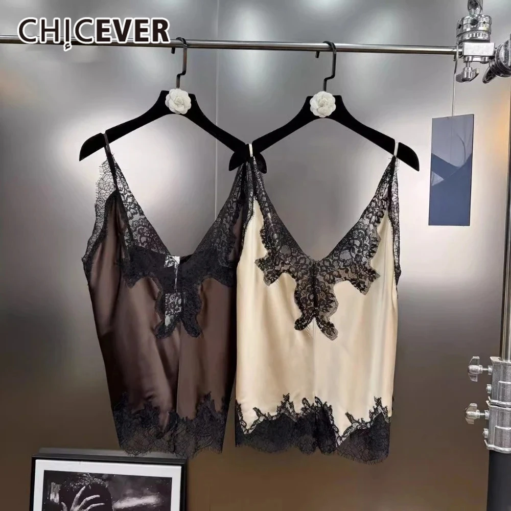 CHICEVER сексуальный клубный стиль лоскутный кружевной жилет для женщин с v-образным вырезом без рукавов и открытой спиной темпераментные свободные топы на бретелях женская мода новинка
CHICEVER сексуальный клубный стиль лоскутный кружевной жилет для женщин с v-образным вырезом без рукавов и открытой спиной темпераментные свободные топы на бретелях женская мода новинка