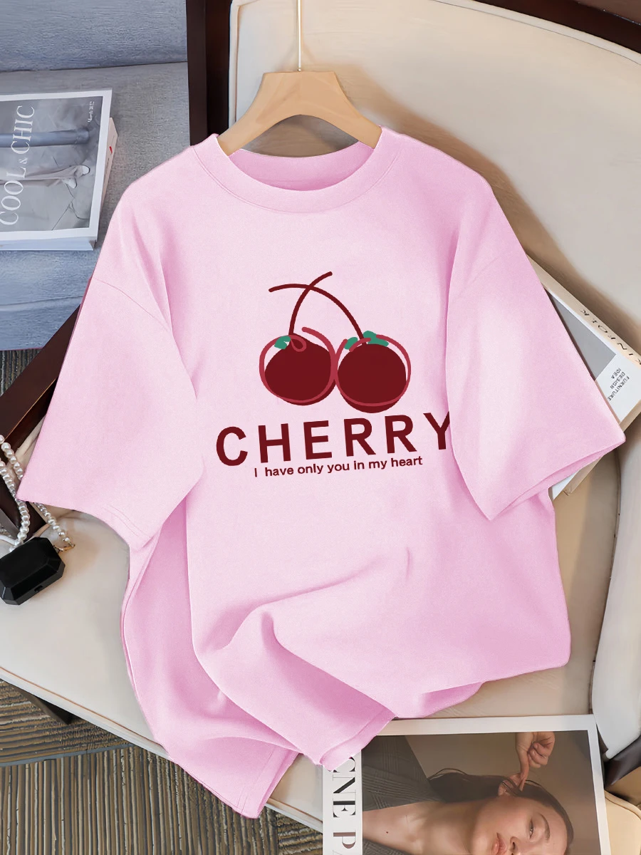 Cherry Simple Illustration T-Shirt Women Cotton Oversize Tops Fashion Hip Hop Tee Clothes Breathable Casual Short Sleeve
Cherry Simple Illustration T-Shirt Women Cotton Oversize Tops Fashion Hip Hop Tee Clothes Breathable Casual Short Sleeve