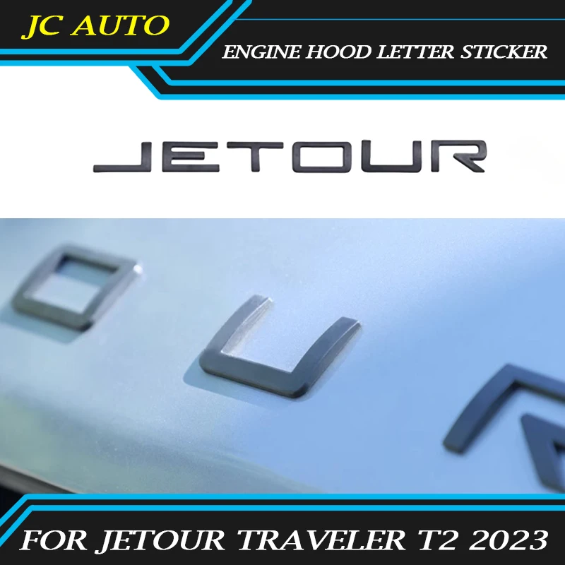 Подходит для JETOUR Traveler T2, передняя наклейка на капот автомобиля, модифицированная наклейка из АБС-пластика, матовая черная наклейка с буквами на капоте, автоаксессуары 
Подходит для JETOUR Traveler T2, передняя наклейка на капот автомобиля, модифицированная наклейка из АБС-пластика, матовая черная наклейка с буквами на капоте, автоаксессуары
